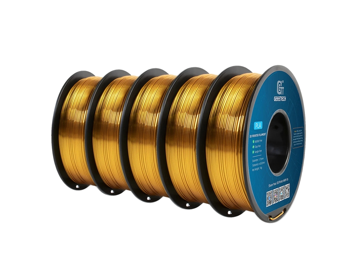 Filamento 3D PLA Seda, 1 kg, material biodegradable, Dourado OEM