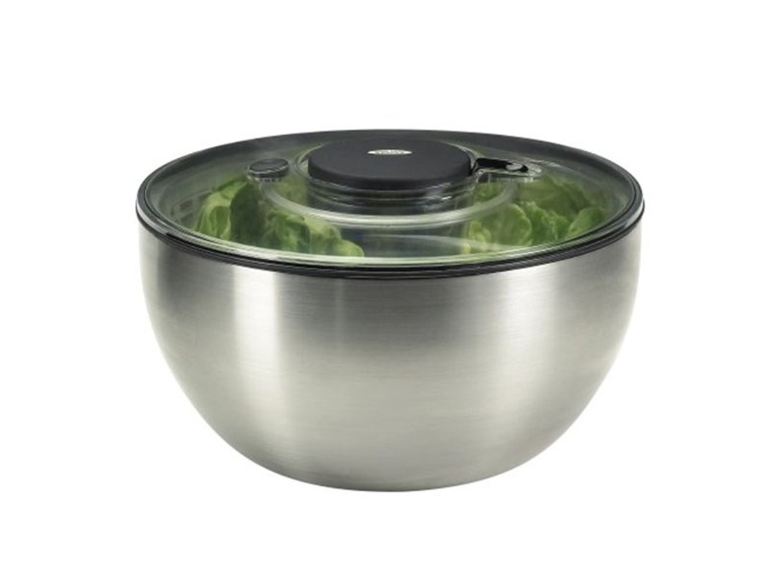 Centrifugadora de Ensalada OXO (Acero Inox-26,7 cm)