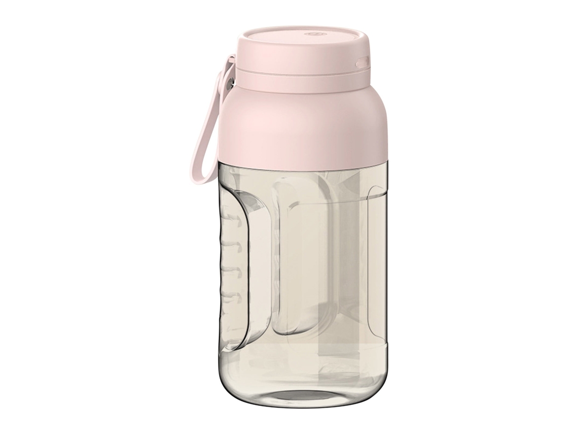 Exprimidor Inalámbrico Portátil De Gran Capacidad De 1200 Ml Taza Individual Cubierta Doble Color Rosa Cuich