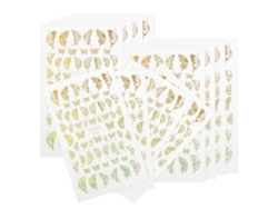 Omni-12pcs Pegatinas De Arte De Uñas Con Patrón De Mariposas Para Manicura Diy Moda Oro