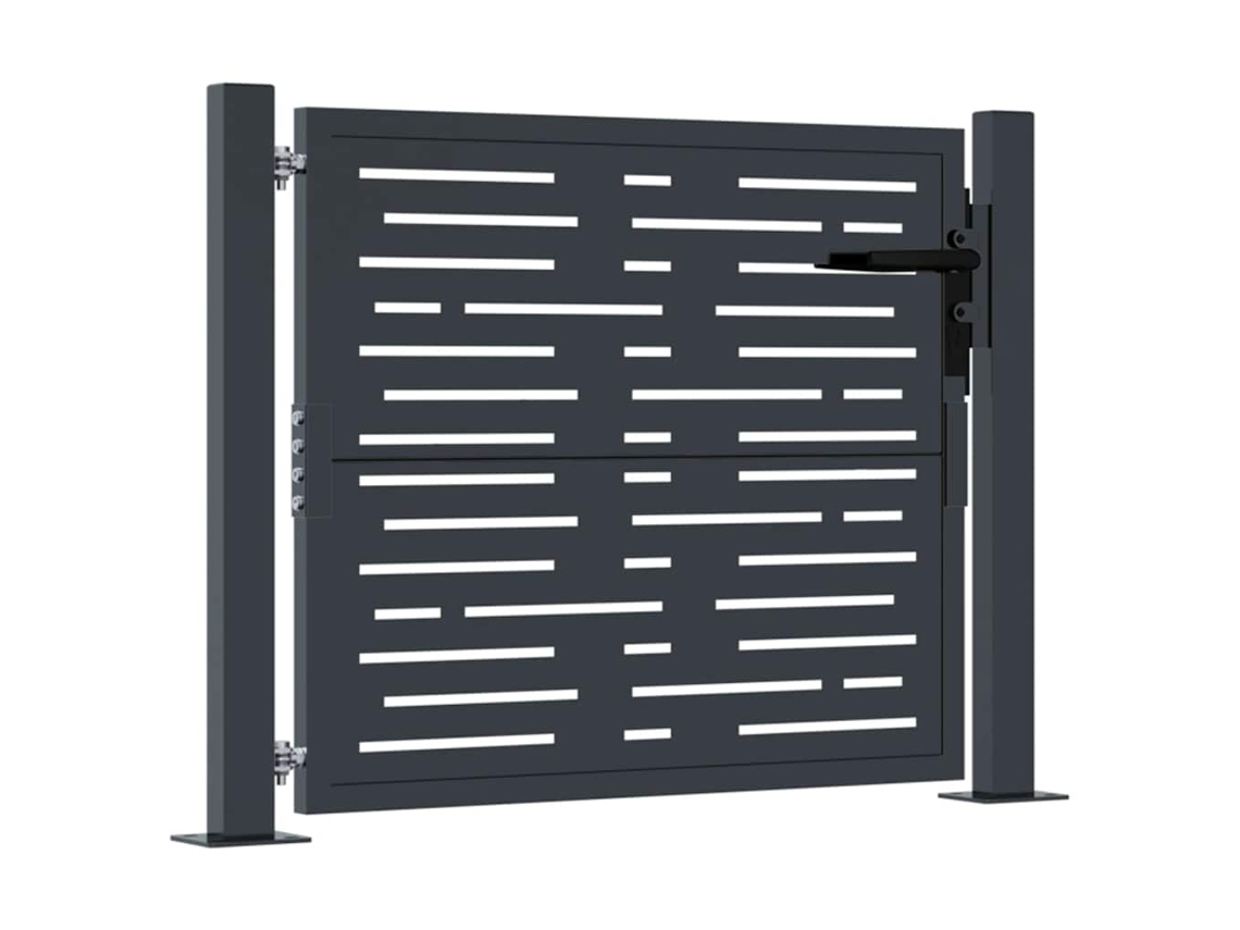 Maison Exclusive - Puerta De Jardín Antracita 100x100 Cm De Acero Con Diseño Cuadrado