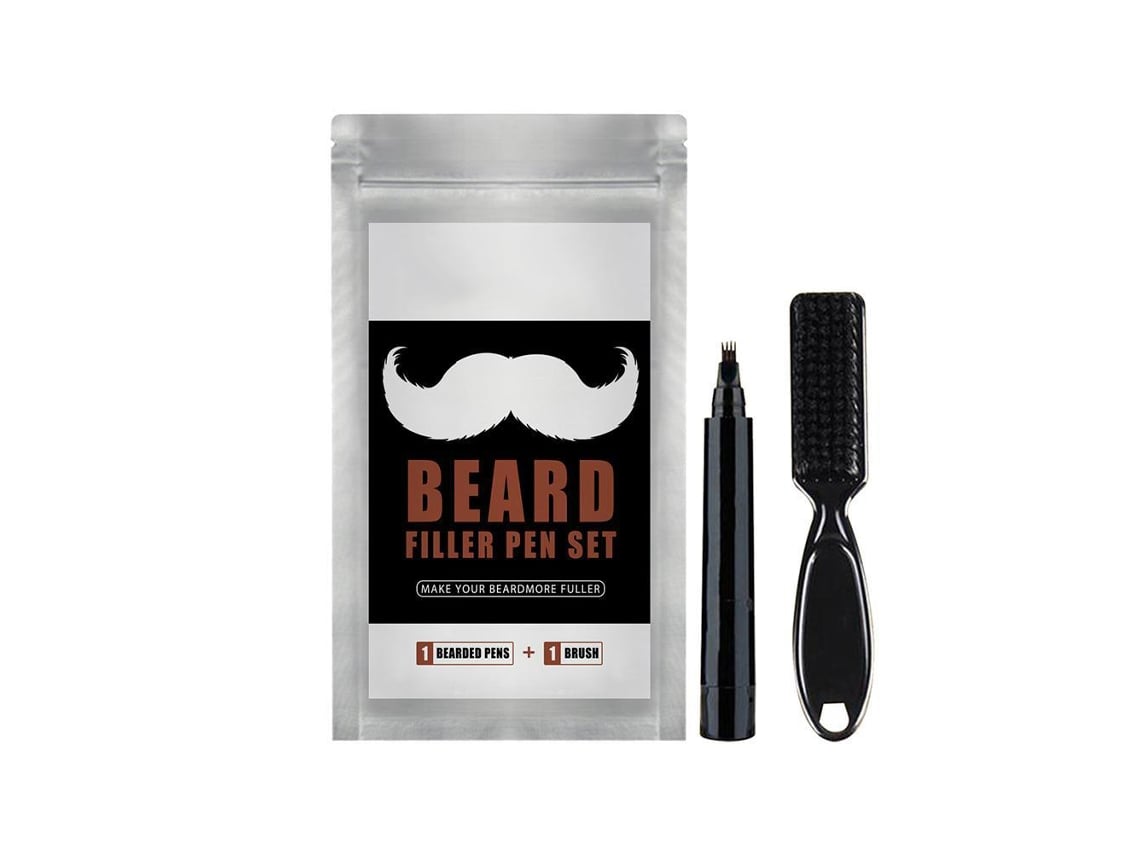 Lápiz Para Rellenar La Barba Con Pincel, Resistente Al Agua Y Al Sudor, Punta De Microhorquilla, De Larga Duración.