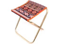 Mini Taburete De Jardín, Silla Acero Resistente Plegable Ligera