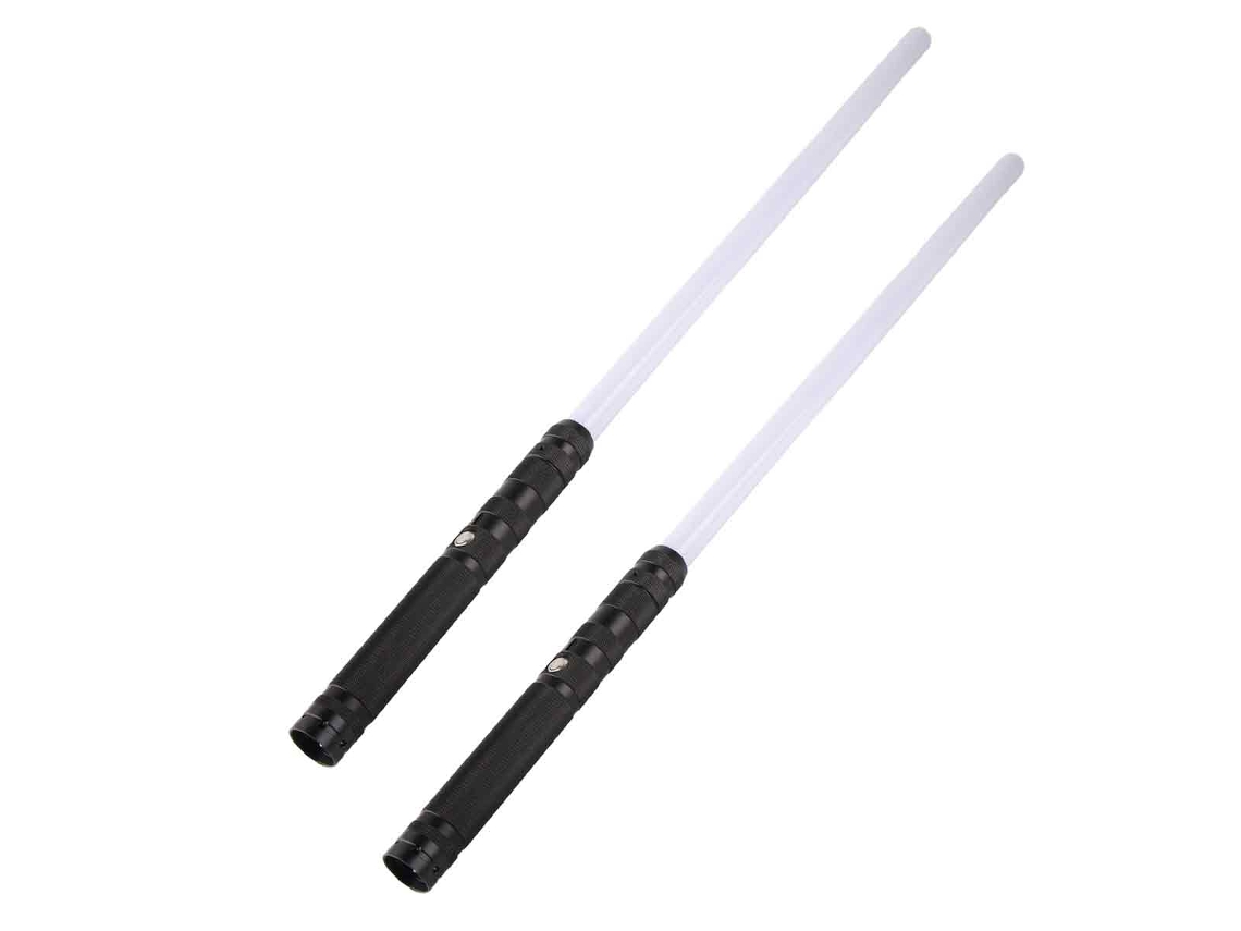 Espada luminosa de metal recargable 2 en 1 con 7 colores y sonido para niños y adultos. Juguete de cosplay para Halloween y Navidad.