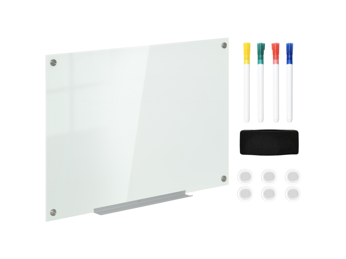 Pizarra Magnética De 90x60 Cm Con 4 Rotuladores, 6 Imanes Y Borrador.
