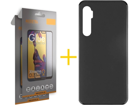Kit Funda + 2 Protectores de Pantalla Xiaomi Redmi Note 10 Lite ACCETEL Full Liso (Negro)