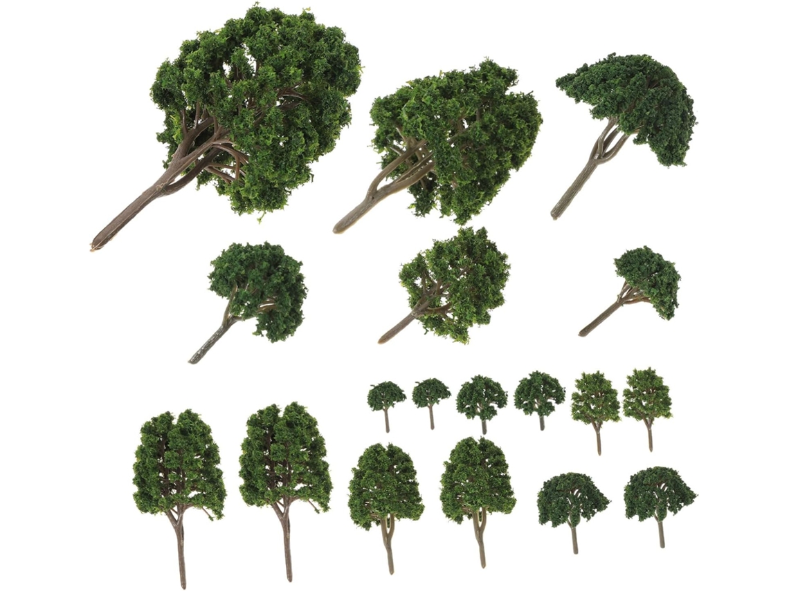 Juego De 4 Árboles En Miniatura Para Dioramas Y Maquetas Arquitectónicas.