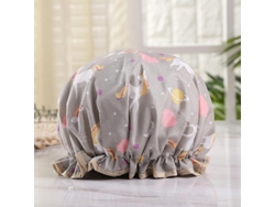 Gorro De Ducha Impermeable De Doble Capa Reutilizable Para Mujeres Con Cabello Largo Y Grueso.