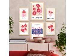 NACNIC Set De 6 Posters Florales Floreciendo Láminas De Naturaleza Y Botánica Para El Diseño Y Decoración De Interiores Tamaños A3 & A4, Marcos Negros