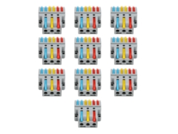 2026-as-10 Piezas Conector Eléctrico De Cable Colorido 3‑in‑6‑out Terminal De Bloque De Prensa Lt‑633