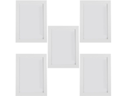Juego 5 Marcos Fotos Pvc Transparente 13x18 Pulgadas Blancos Sencillos Decoración Creativa Paredes Oficinas