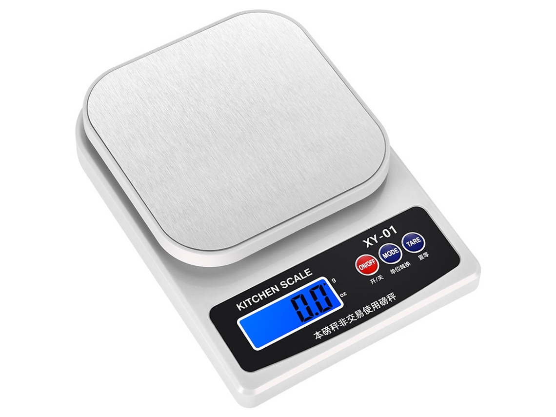 Báscula de cocina electrónica de alta precisión con bandeja retroiluminada 10 kg/1 g Siurn