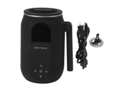 Espumador De Leche Eléctrico Automático Con Calentador De Agua Caliente Y Fría Para Capuchino Y Latte, Enchufe Estadounidense De 110 V.