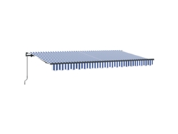 Maison Exclusive - Toldo Retráctil Manual Azul 400 X 200 Cm Tela