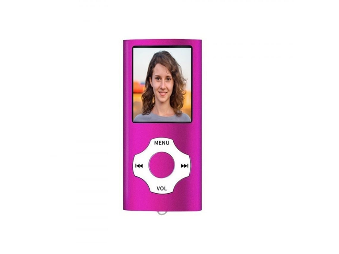 Reproductor Mp3 Bluetooth Portátil Rosa, Radio Fm Estéreo Externa Y Grabadora De Voz Para Estudiantes.