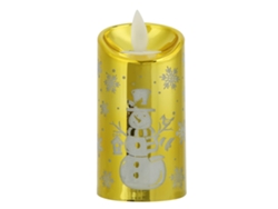 Luz De Vela Navideña Simulada Con Forma De Muñeco De Nieve Led Decoración Hogar