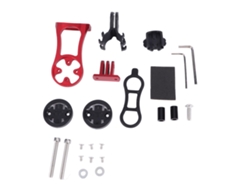 Soporte Extensor De Aluminio Para Bicicleta, Compatible Con Ciclocomputadores Y Cámaras Deportivas (rojo)