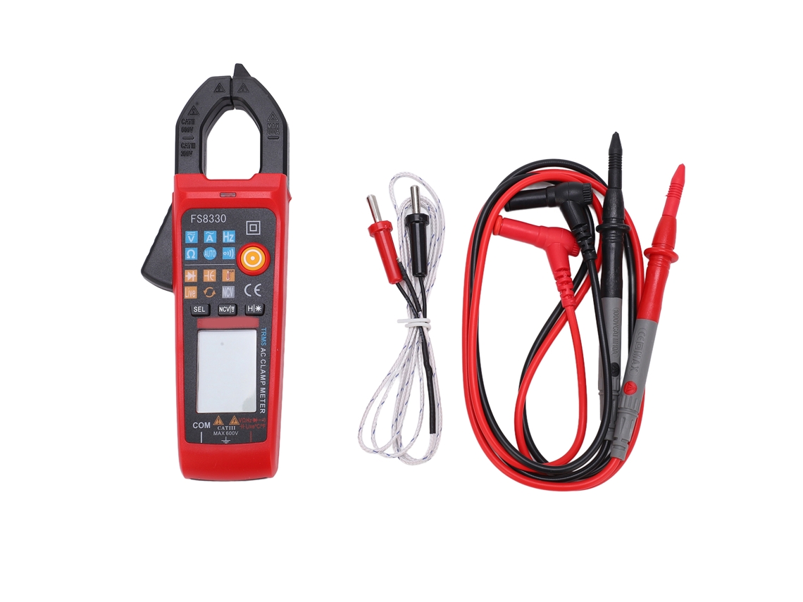 Multímetro Digital De Pinza Fs8330, Comprobador De Voltaje De 200 A/600 V Con Protección Contra Sobrecarga.