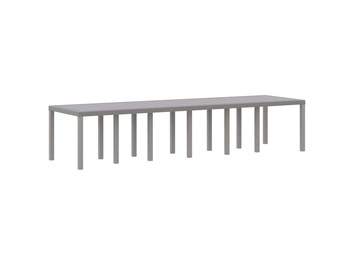 Mesa de jardín de mimbre gris claro 350x100x74 cm MAISON EXCLUSIVE