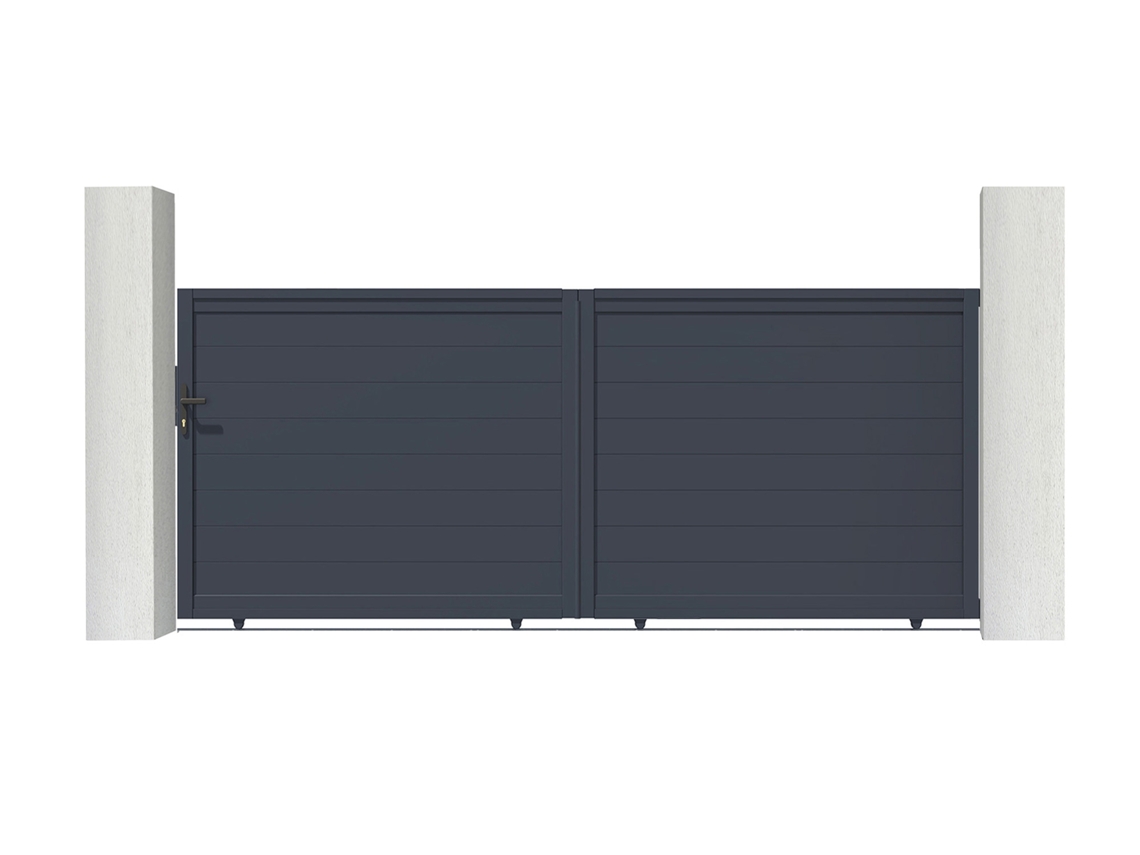 Puerta corredera de aluminio soldado EIGER 3,5m H.140cm