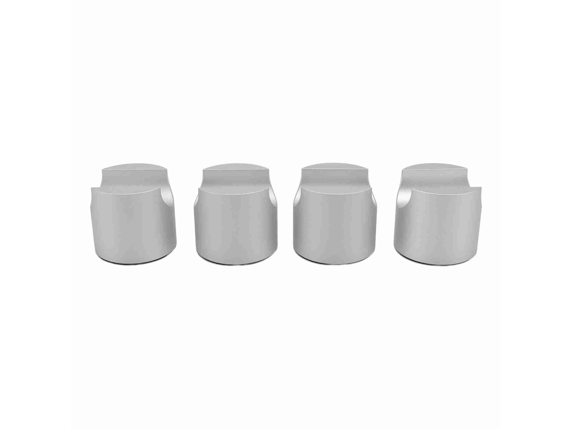 4 Abrazaderas Estabilizadoras De Cable De Altavoz De Aluminio Hifi De 4 Piezas, Color Plata.