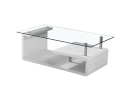 Mesa de Centro de Cristal Templado Ada, Blanco 120x65 cm SALDOSYSTOCKS