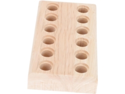 Soporte Multifuncional De Madera Para 12 Alicates Con Orificios Antideslizantes.