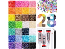 Kit De Decoración Con Diamantes De Imitación Y Herramientas, Ideal Para Decorar Ropa Y Uñas (28 Cuadrículas). Czhhmart