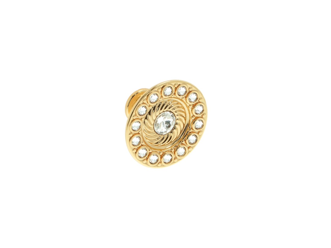 Pomo Para Muebles De Zamac Y Cristal Distancia Entre Centros De 45 Mm Chapados En Oro Lote De 6mm