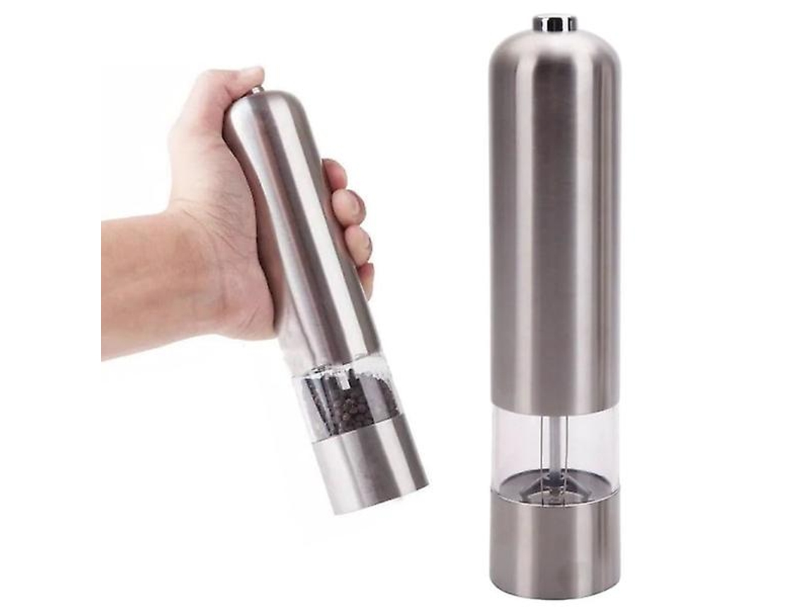 Molinillo de pimienta eléctrico de acero inoxidable, juego de utensilios de cocina para moler especias. Rosewell