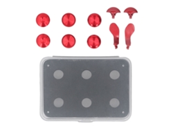 Kit Palitos E Sticks De Polegar Analógicos Acero Inoxidable Texturizado Para Controlador Edge Inalámbrico Vermelho