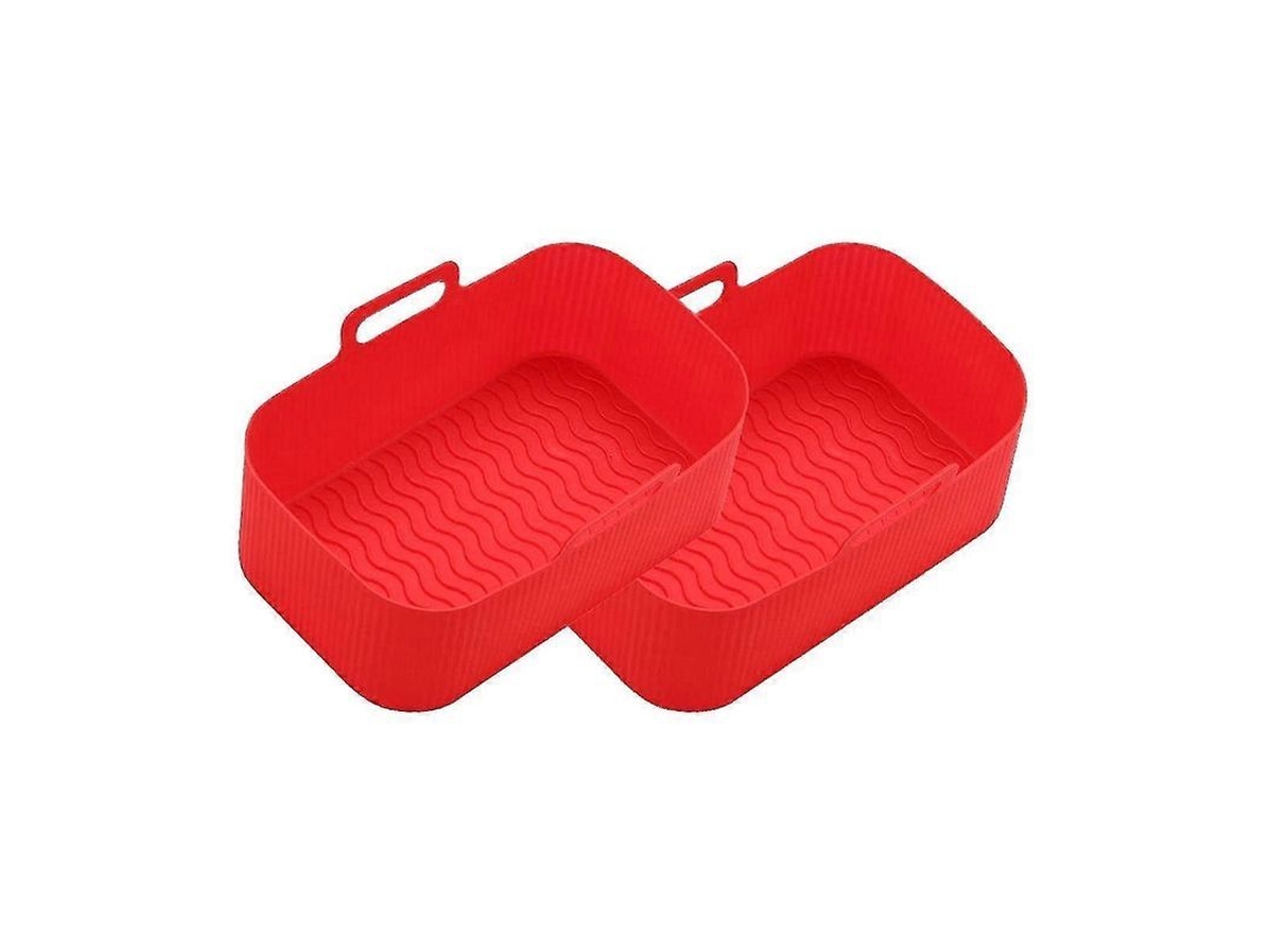 2026-liner Reutilizable De Silicona Para Ninja Dual, Accesorio Rojo Compatible Con Ninja Foodi Dz201/dz401 8qt, Tamaño 12.5x19.5x7cm