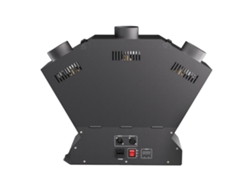Farol de tres cabezas de 200 W, control DMX512, ajuste de altura de la llama, color negro, enchufe OEM