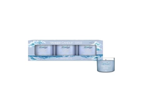 Paquete de 3 velas perfumadas votivas Ocean Air YANKEE CANDLE