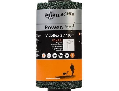 Rollo de Cuerda para Animales de Granja GALLAGHER Línea de Alto Voltaje (Verde - 100m - Nylon)