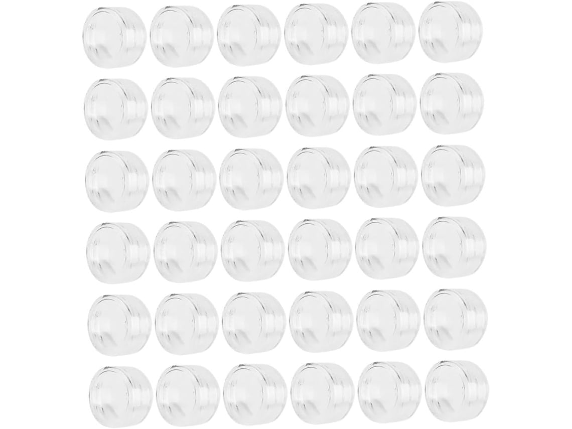 100 Frascos De Viaje Transparentes Para Cosméticos Con Tapa, Envases Con Purpurina.