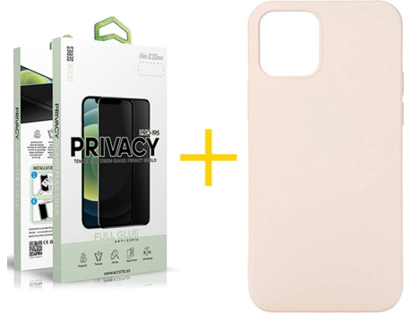 Carcasa + Protector de Pantalla para iPhone 12 Mini SKYHE Rosa Pastel
