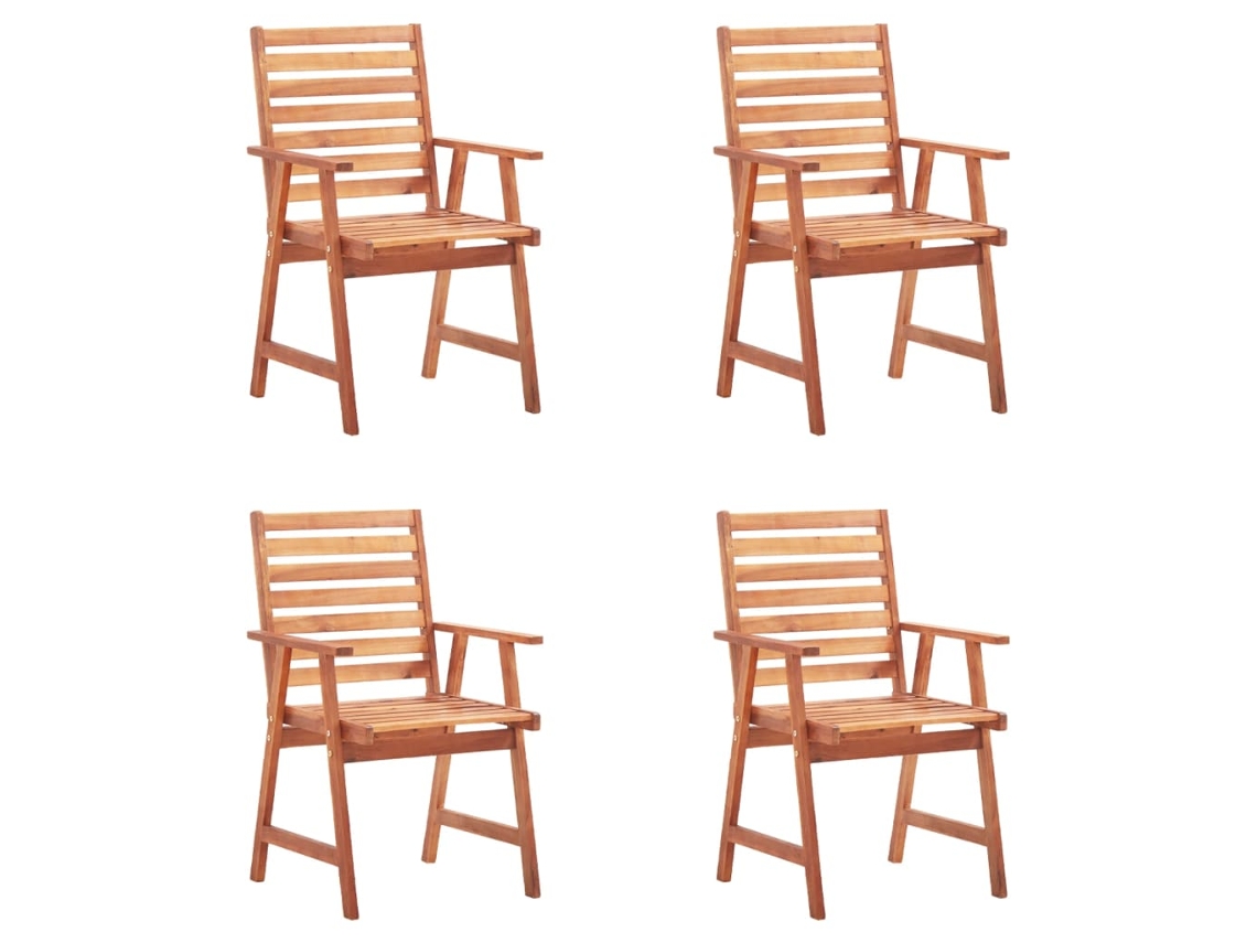 Maison Exclusive - Sillas Comedor De Jardín Y Cojines 4 Uds Madera Maciza Acacia