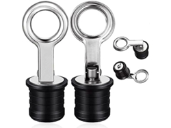 2 Tapones De Desagüe De Acero Inoxidable Para Barcos Con Mango De Enganche, Tamaño 1 Pulgada 25mm
