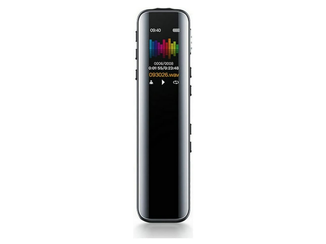 Mini grabadora MP3 de 8 GB con activación por voz, reproductor de música digital, dictáfono y audio Yizhood (negro)