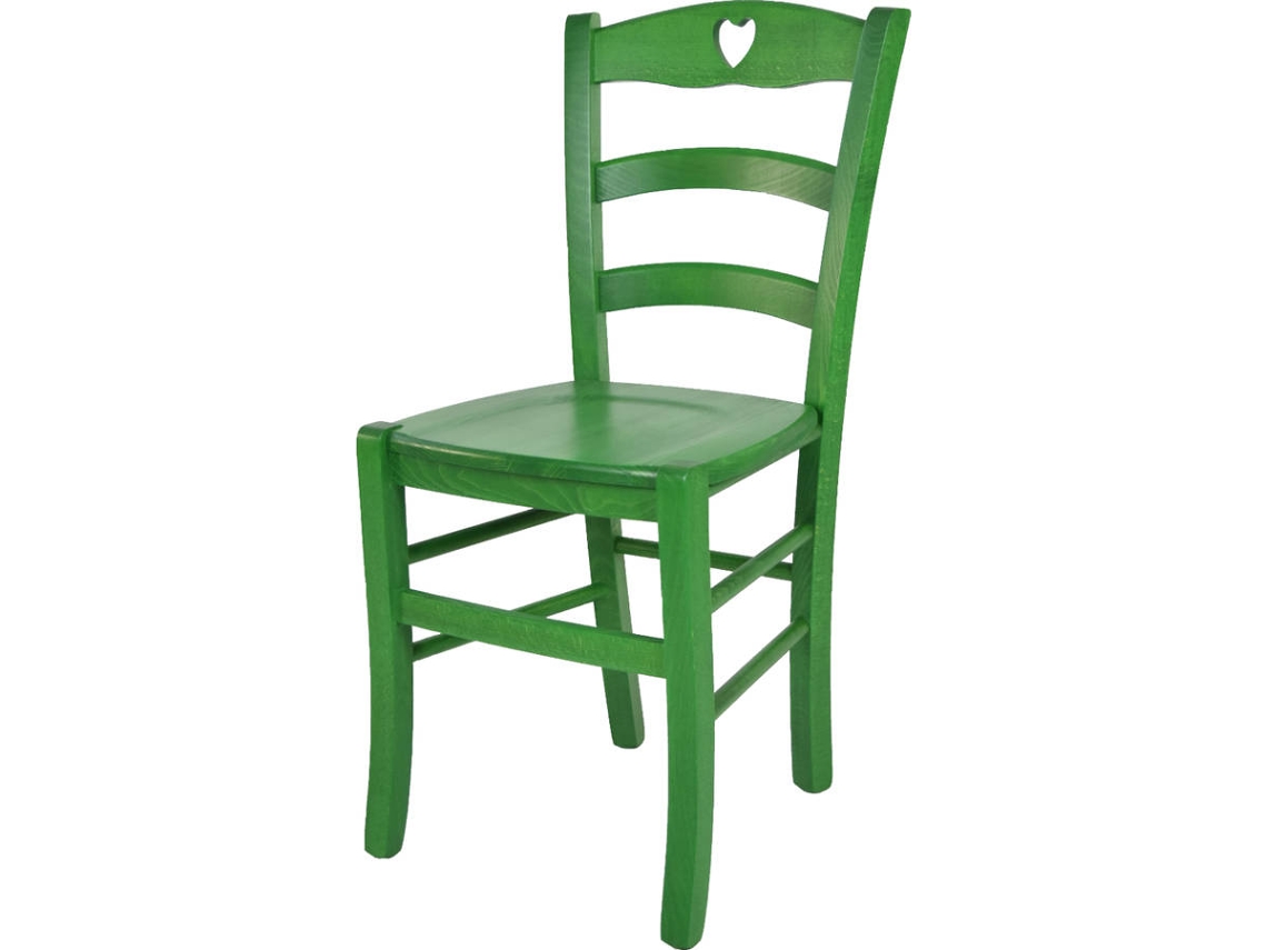 Cadeira T M C S Cuore (Anilina Verde - 88x43x46 cm - Madeira)