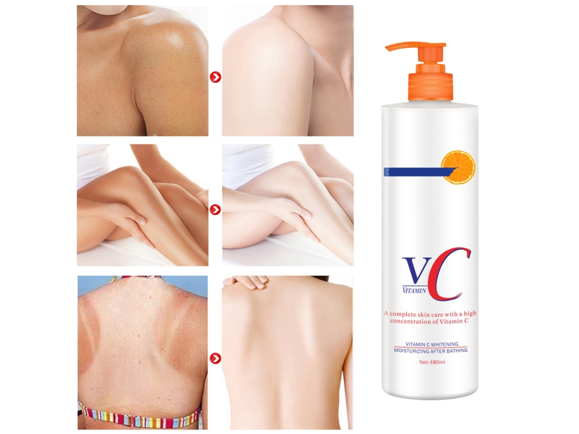 Loción Corporal Con Vitamina C 480ml - Hidratación Ultra 24h, Suaviza Y Restablece Elasticidad Piel Seca