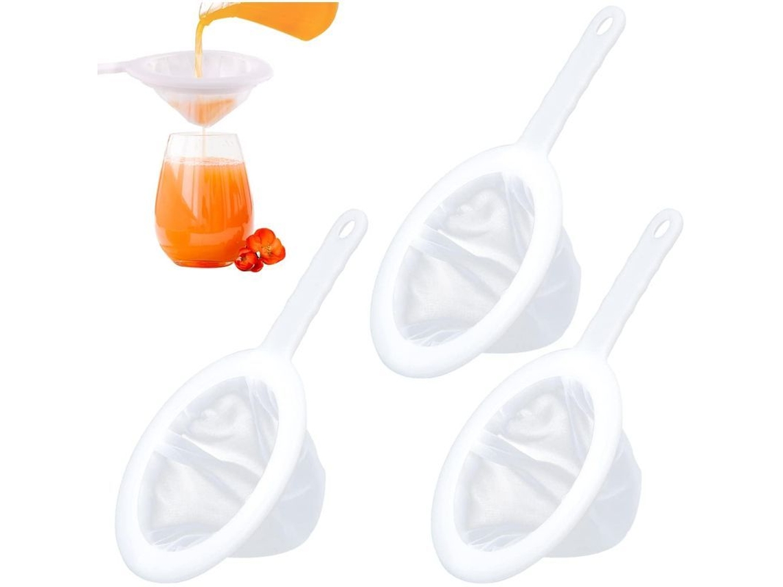 2026da-colador De Malla Ultra Fina De Nylon, 3 Piezas (100/200/400 Malla) Para Yogur Alimentos Bebidas