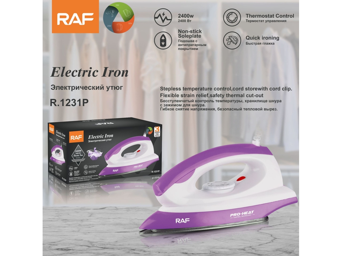 Plancha eléctrica portátil, estándar europeo, pequeña, color rosa
