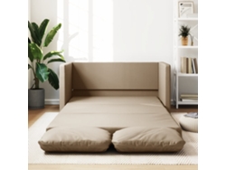 Sofá Cama Suelo 2 En 1 Cuero Sintético Capuchino 112x174x55 Cm
