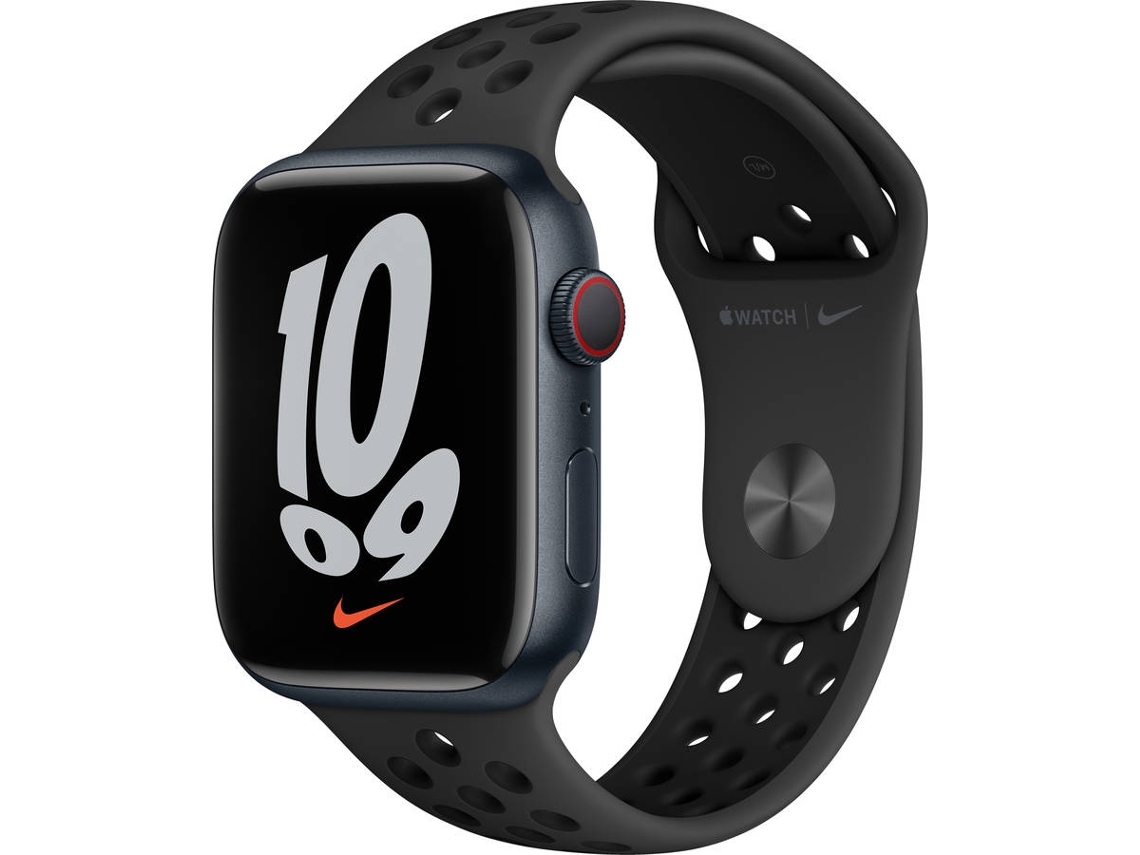 APPLE Watch Nike GPS+Cellular 45 mm Medianoche con Correa Deportiva Nike Antracita/Negro