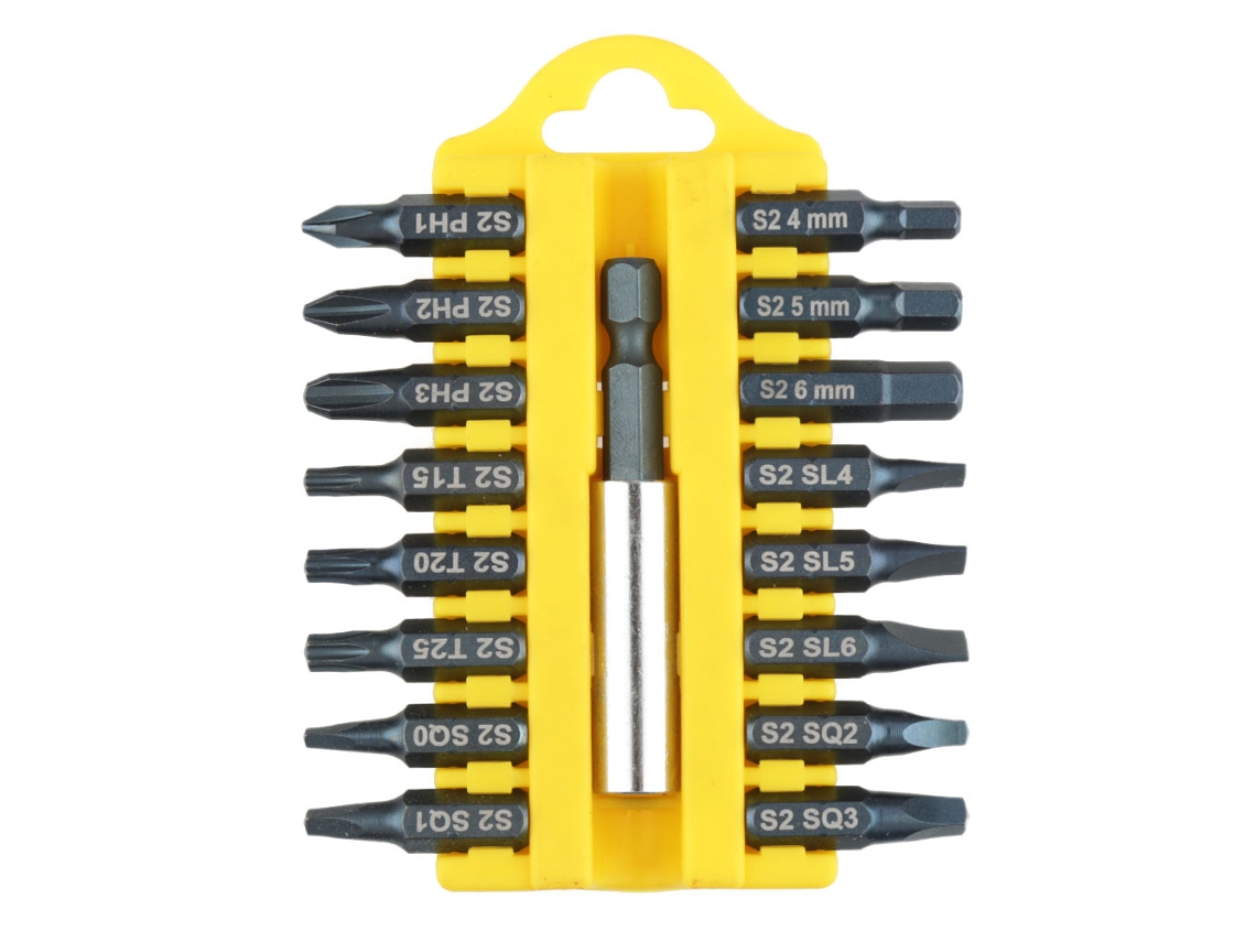 Conjunto de 17 Pontas Chave Fenda Multifuncional S2 com Suporte Magnético 60mm