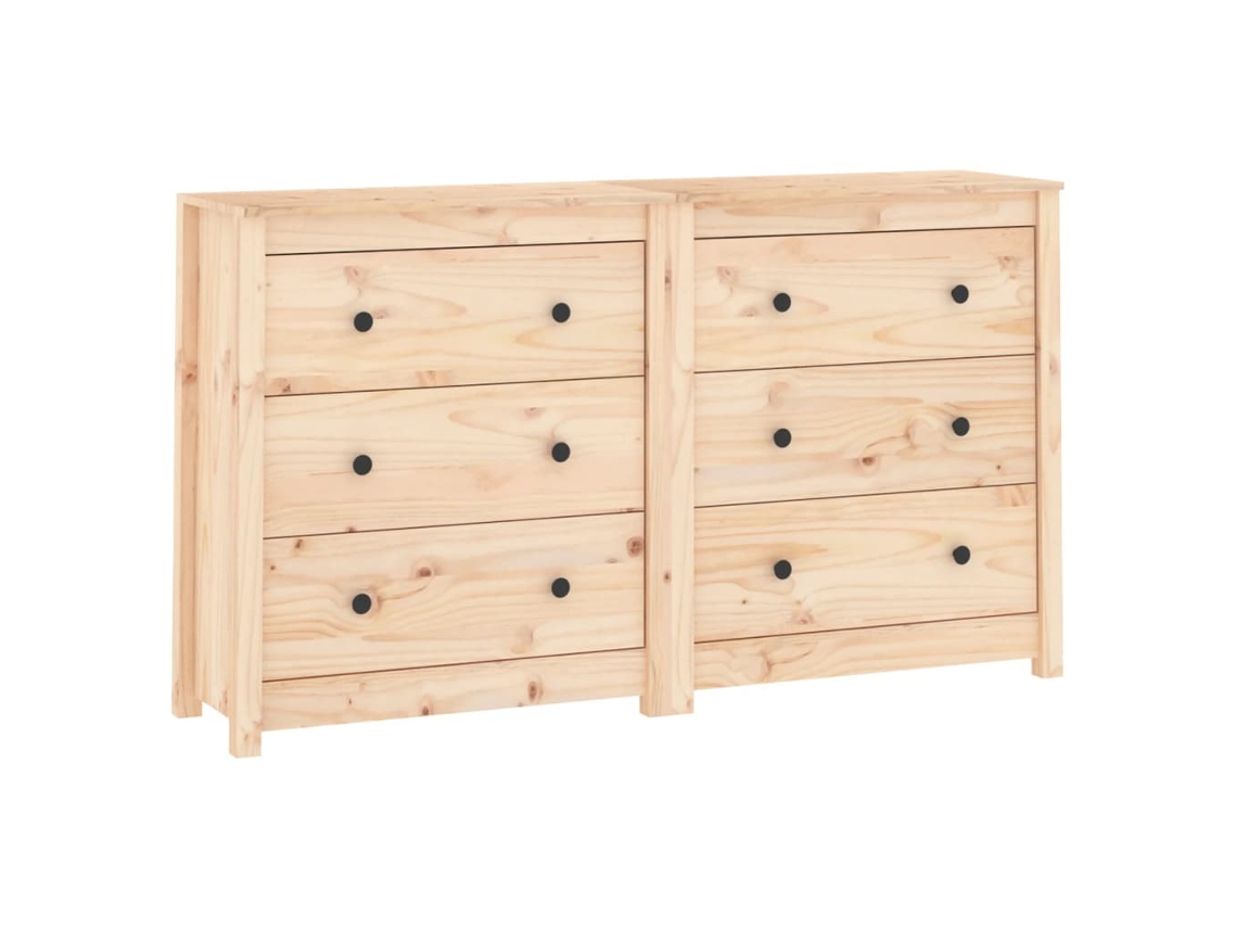 Maison Exclusive - Aparador De Madera Maciza De Pino 140x35x80 Cm