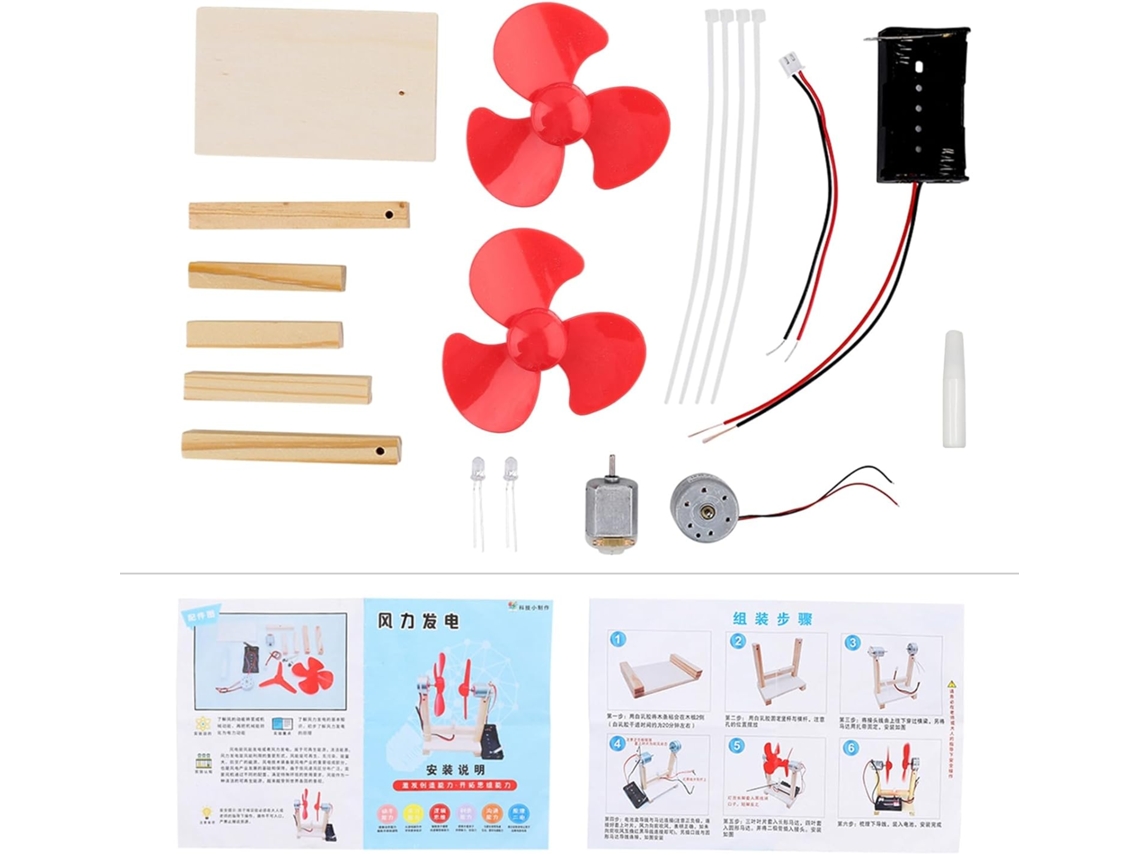 Generador Eólico Diy, Kit De Energía Único, Juguete Educativo Para Niños 1,5 V