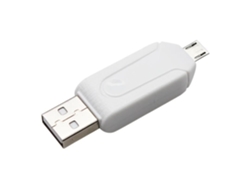 Lector de tarjetas USB 2.0 TF-Micro SD-SD a Micro USB OTG para dispositivo con puerto USB - Blanco